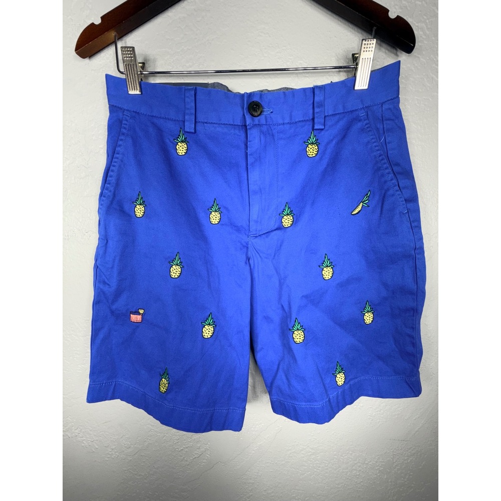 Vineyard Vines Mens 28 Blue 9 Inch Breaker Shorts Pineapple Embroidered NWT